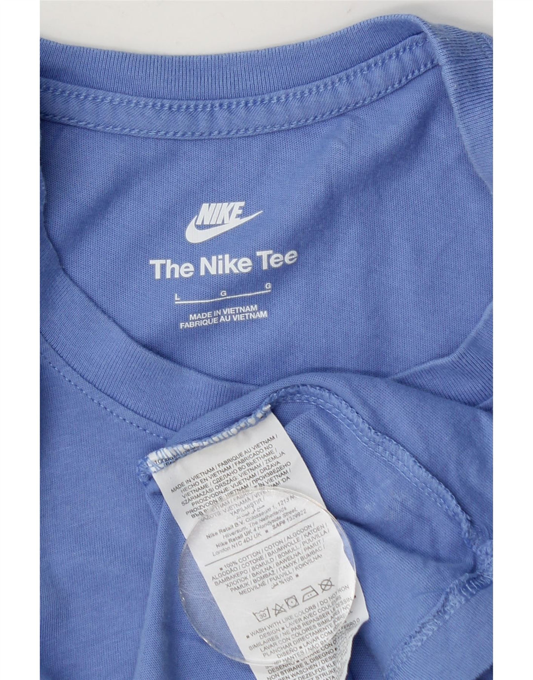 Ανδρικό μπλουζάκι Nike, μεγάλο μπλε βαμβακερό