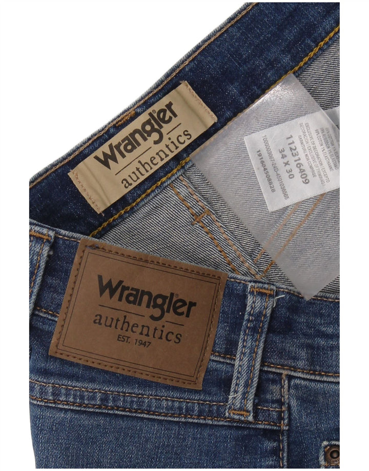 Ανδρικό τζιν WRANGLER ίσιο W34 L30 Μπλε βαμβακερό