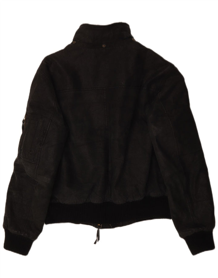 Conbipel Ανδρικό Δερμάτινο Μπουφάν IT 52 Large Μαύρο Δερμάτινο