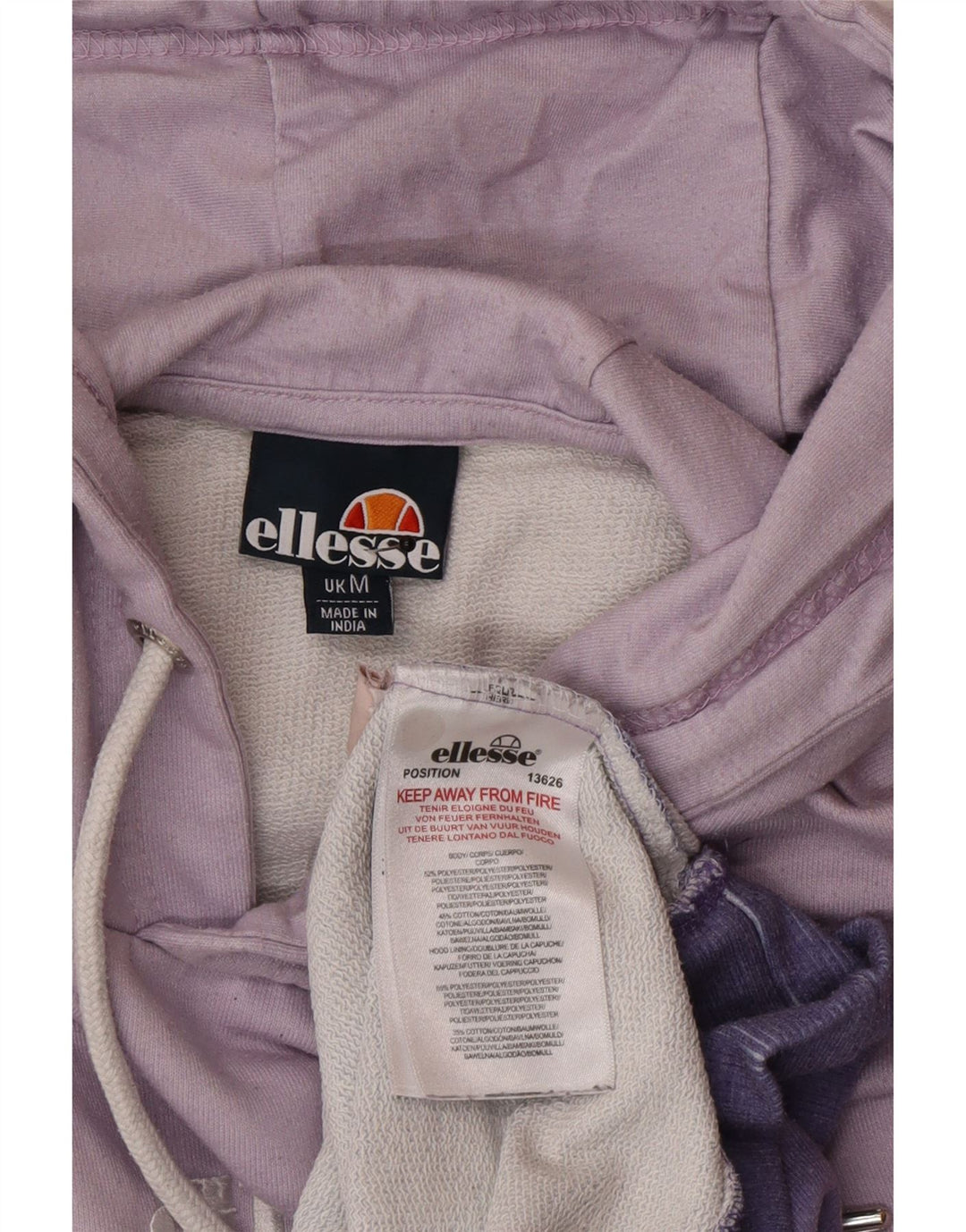 Ανδρικά γραφικά κουκούλα Ellesse, Medium Purple Tie Dye Polyester