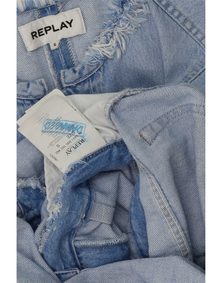 Replay γυναικεία τζιν φόρμα UK 10 Small Blue Cotton