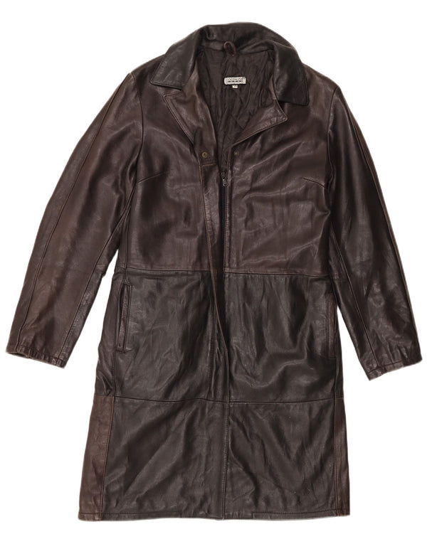 Coconuda Γυναικείο Δερμάτινο Παλτό IT 46 Μεγάλο Καφέ Δερμάτινο