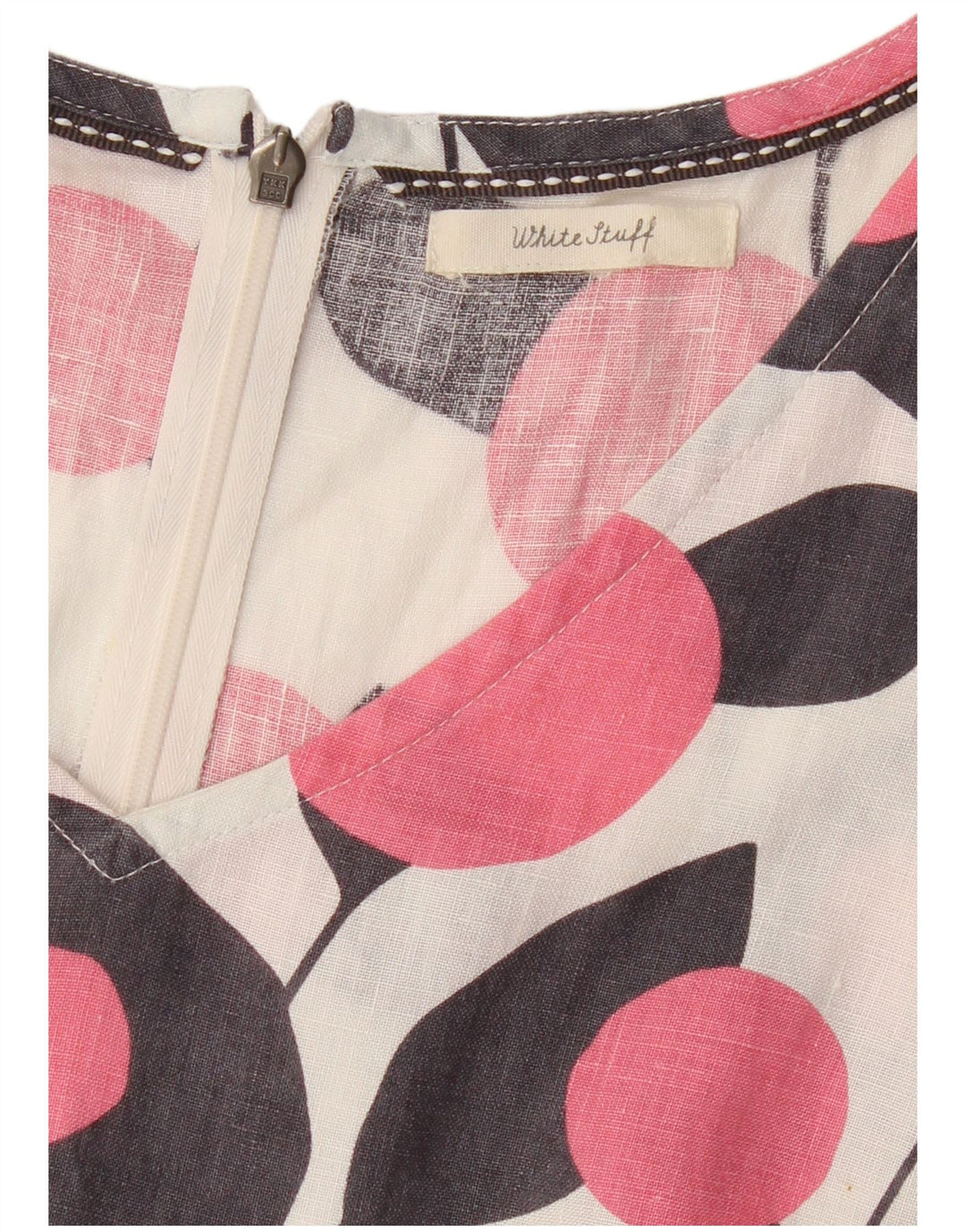 White Stuff Γυναικείο Αμάνικο Φόρεμα Shift UK 12 Medium White Floral