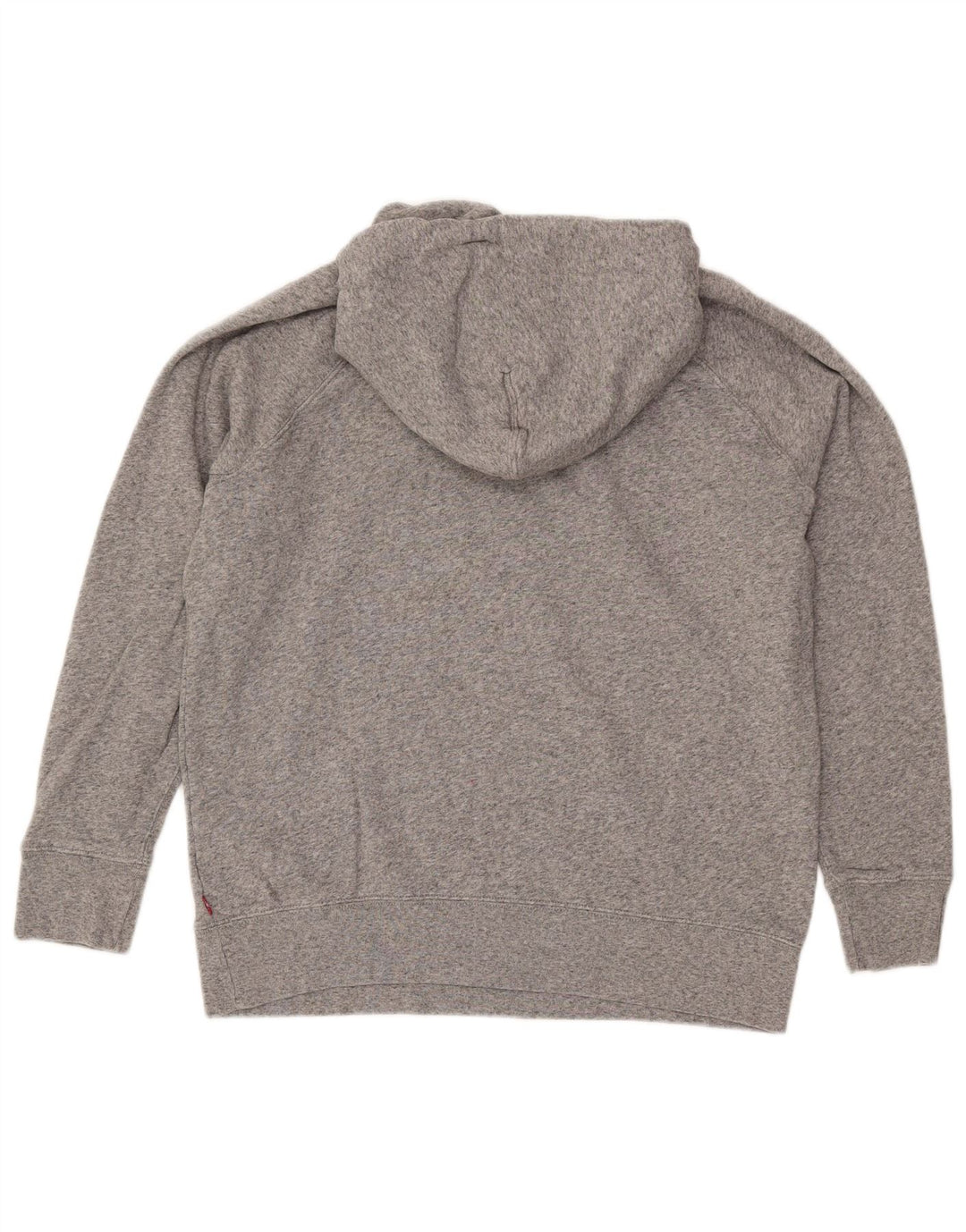 LEVI'S Γυναικεία υπερμεγέθη γραφικά κουκούλα UK 10 Small Grey Flecked