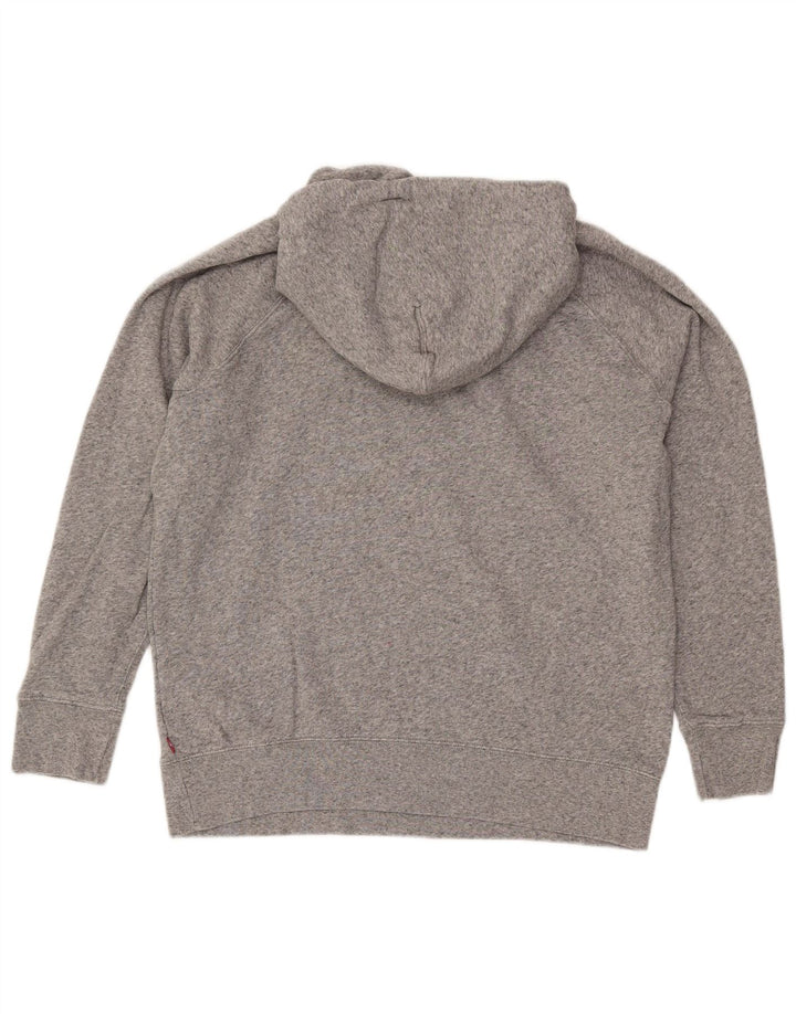 LEVI'S Γυναικεία υπερμεγέθη γραφικά κουκούλα UK 10 Small Grey Flecked