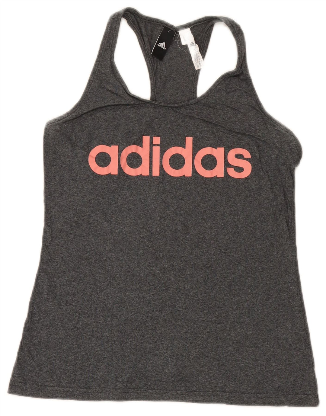 Γυναικείο γραφικό γιλέκο Adidas τοπ UK 12 μεσαίο γκρι βαμβακερό