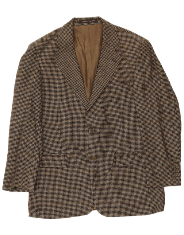 Marks & Spencer Ανδρικό σακάκι σακάκι με 2 κουμπιά UK 42 Large Khaki Houndstooth