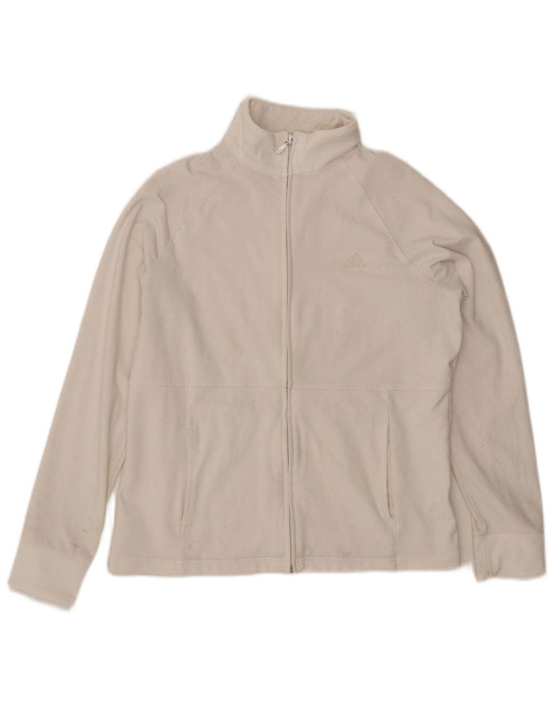 Γυναικεία αθλητική φόρμα Adidas Top Jacket UK 16 Large White Polyester