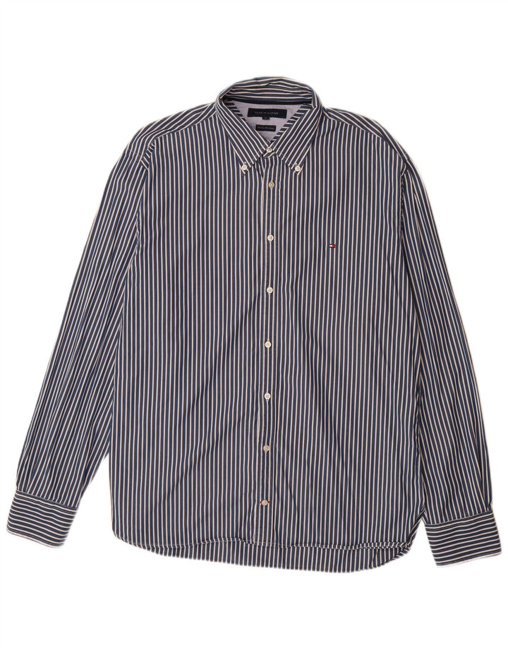 TOMMY HILFIGER Ανδρικό πουκάμισο XL Navy Blue ριγέ