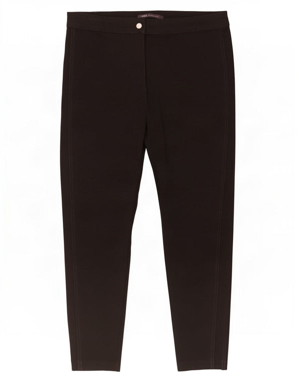 Marks & Spencer Γυναικείο Cropped Παντελόνι UK 16 Large W34 L25 Black Viscose