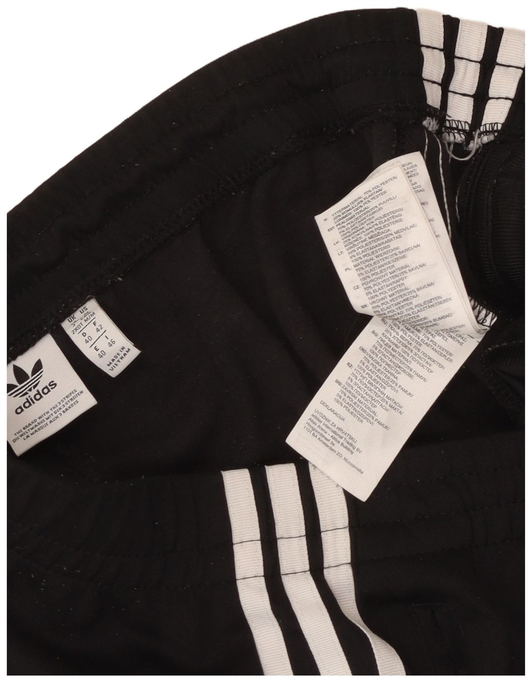 Adidas Γυναικεία φόρμα παντελόνι UK 14 μεσαίο μαύρο βαμβακερό