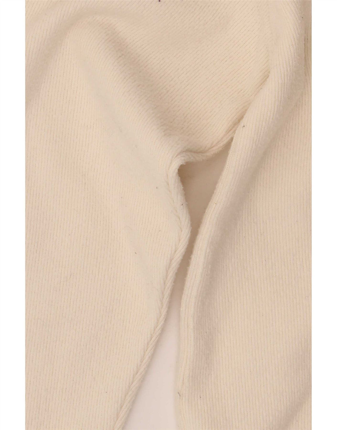 Zara Γυναικείο πουλόβερ με λαιμόκοψη UK 14 Medium White Polyester