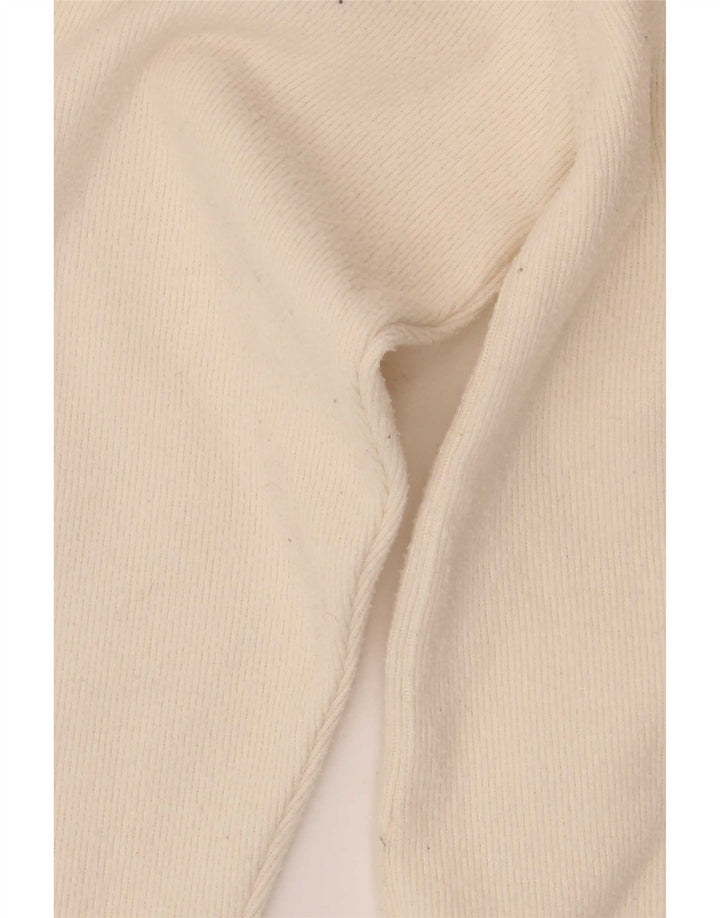 Zara Γυναικείο πουλόβερ με λαιμόκοψη UK 14 Medium White Polyester