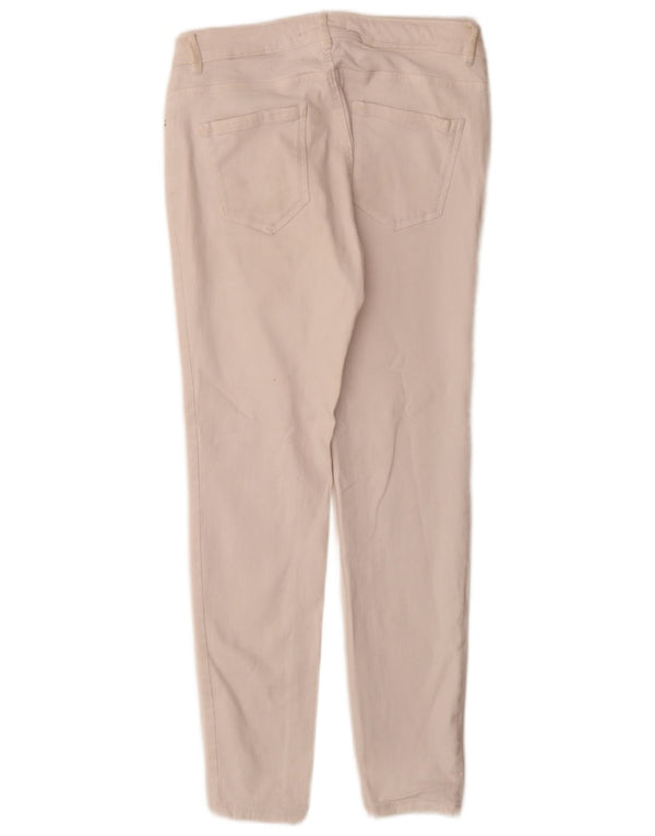 Zara Γυναικείο Slim Jeans EU 40 Medium W30 L28 Λευκό βαμβακερό
