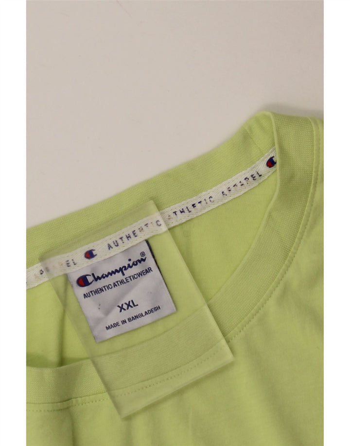 CHAMPION Ανδρικό γραφικό T-Shirt Top 2XL Πράσινο βαμβακερό