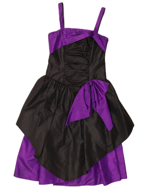 JOHN & PILL Γυναικείο αμάνικο Peplum φόρεμα UK 8 Small Black Colourblock