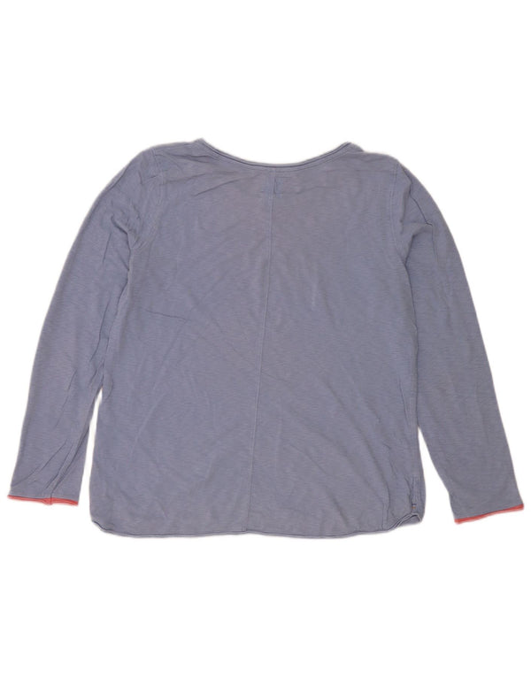 White Stuff Γυναικείο τοπ μακρυμάνικο UK 12 μεσαίο μπλε βαμβακερό