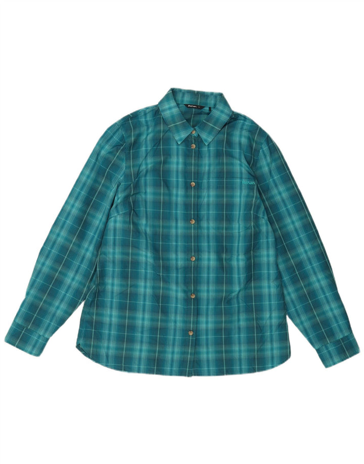 Rohan Γυναικείο Πουκάμισο UK 12 Medium Blue Check Polyester