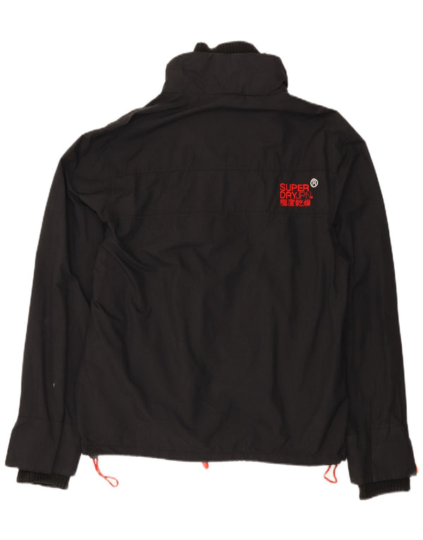 Superdry Γυναικείο Windcheater Graphic Windbreaker Jacket UK 16 Large Black
