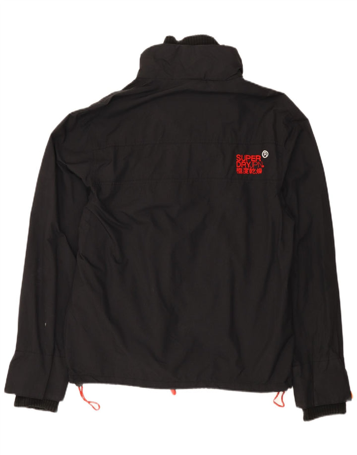 Superdry Γυναικείο Windcheater Graphic Windbreaker Jacket UK 16 Large Black