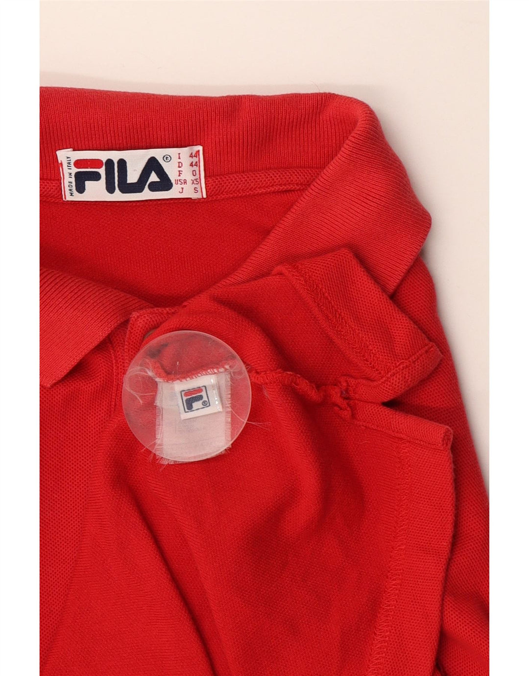 Fila Ανδρικό Πόλο Μπλουζάκι IT 44 XS Κόκκινο Βαμβακερό