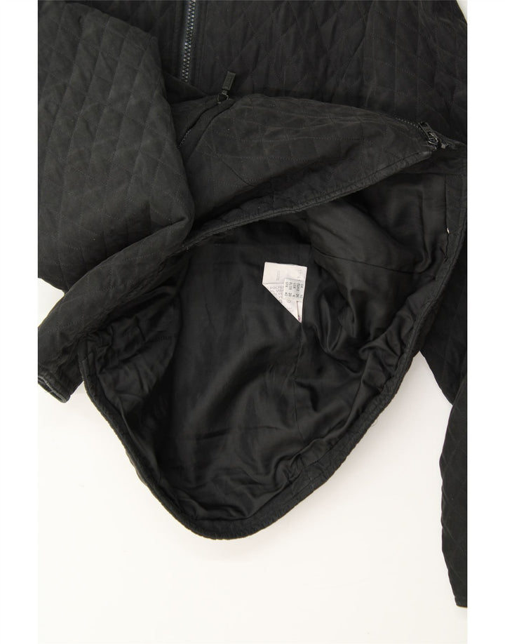 BARBOUR Womens Loose Fit Quilted Jacket UK 10 Small Black Polyester Vintage Barbour and Second-Hand Barbour from Messina Hembry 