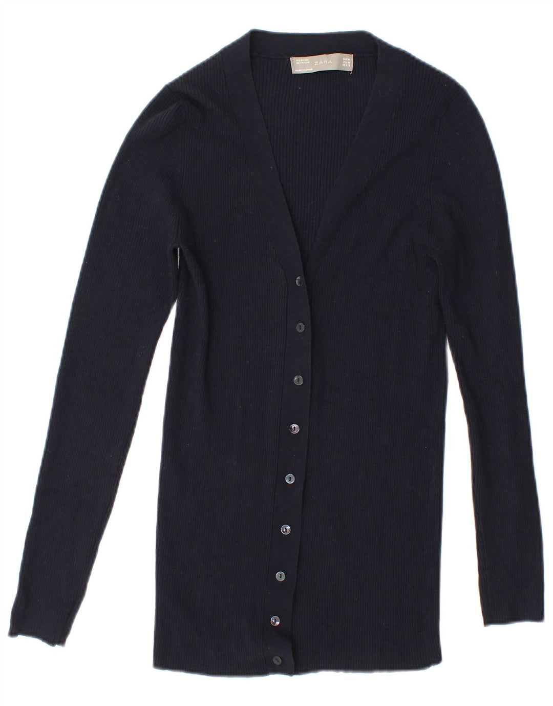 Zara Γυναικεία Ζακέτα UK 14 Medium Navy Blue