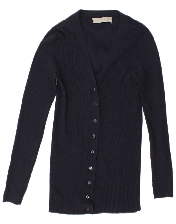 Zara Γυναικεία Ζακέτα UK 14 Medium Navy Blue