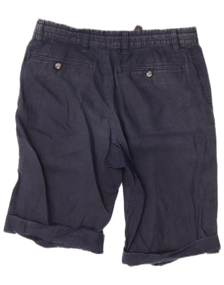 Ανδρικό σορτς Chino Marks & Spencer W30 Medium Navy Blue Λευκό