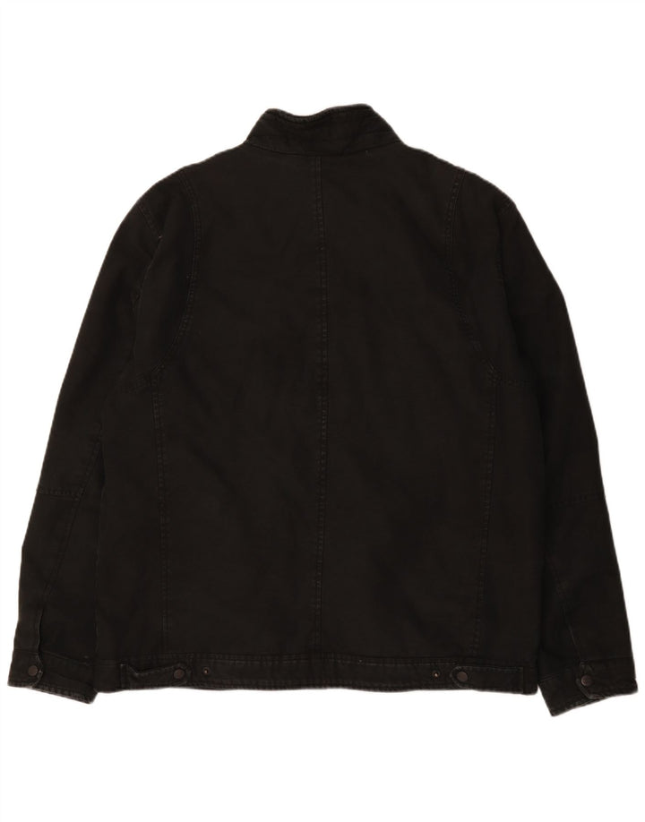 Levi's Mens Utility Jacket UK 42 XL Μαύρο βαμβακερό
