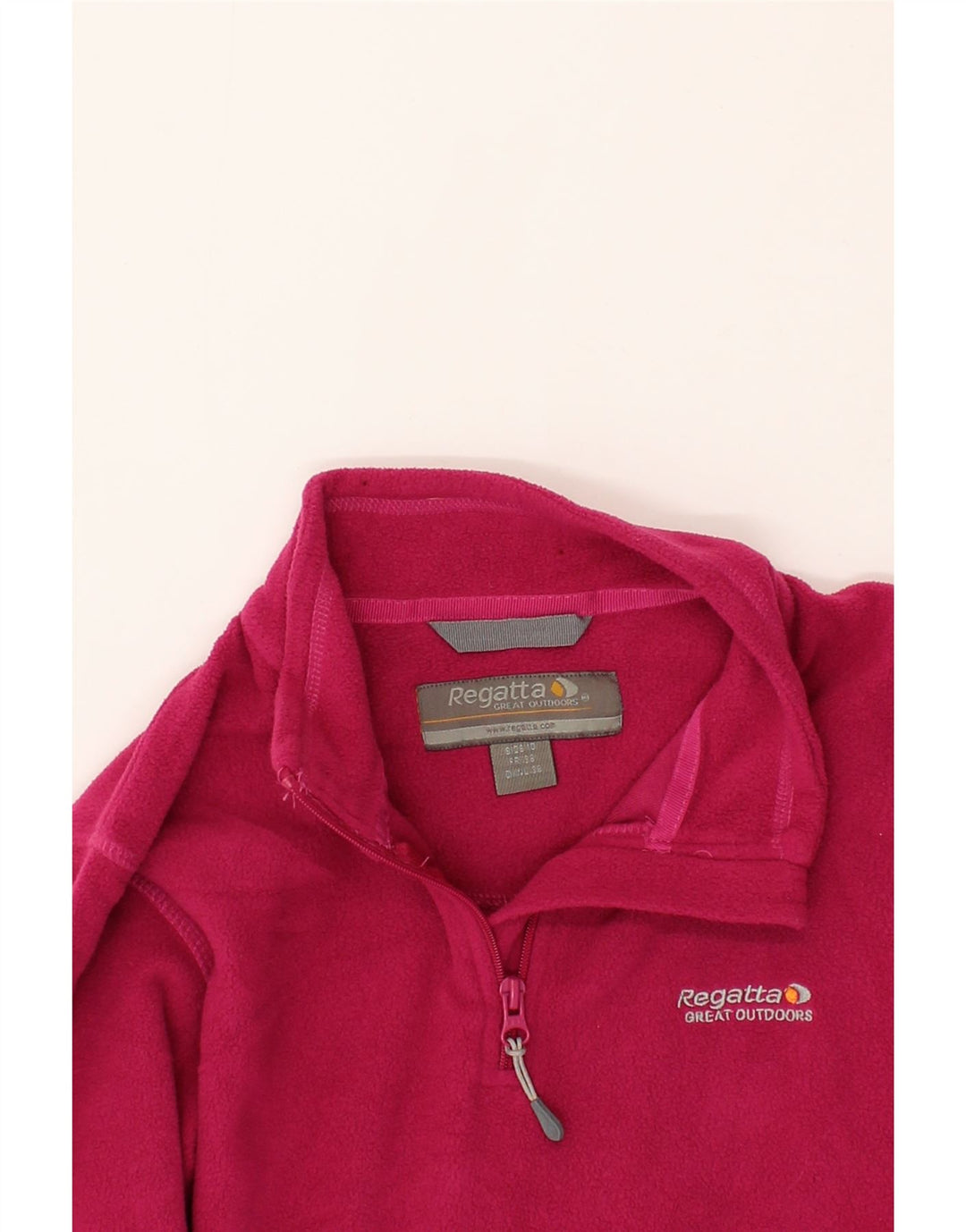 REGATTA Womens Zip Neck Fleece Jumper UK 10 Small  Pink Polyester Vintage Regatta and Second-Hand Regatta from Messina Hembry 