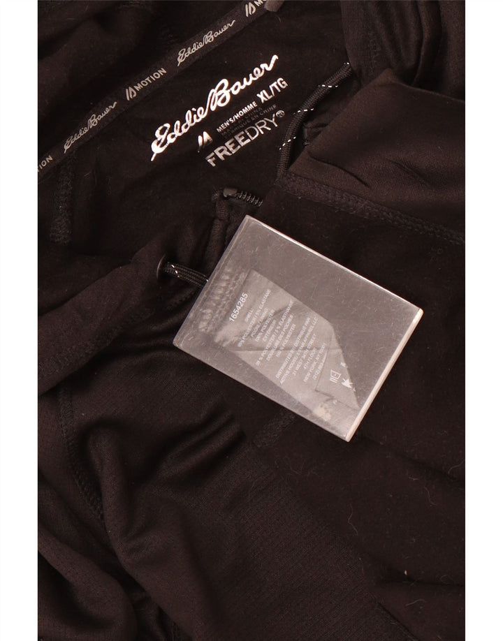 Ανδρικό πουλόβερ με κουκούλα με φερμουάρ Eddie Bauer XL Μαύρο πολυεστέρα