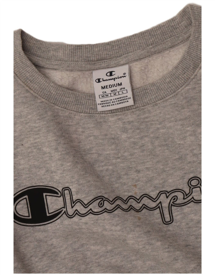 Champion Γυναικεία Γραφική Φούτερ Jumper UK 14 Medium Grey Flecked
