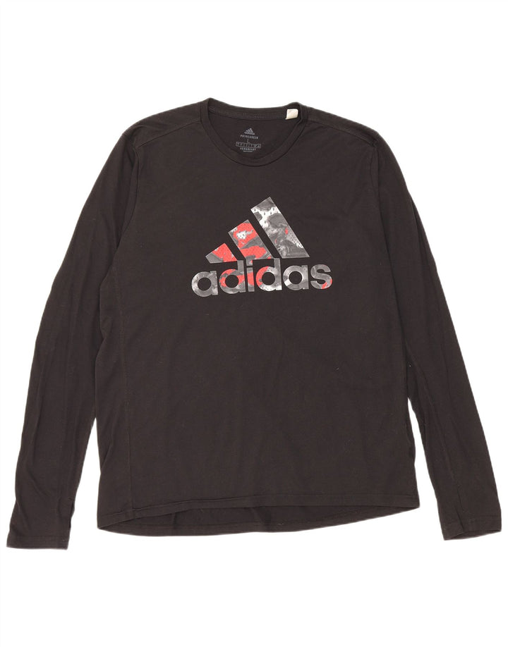 Adidas Ανδρικό Aeroready γραφικό τοπ Μακρύ Μαύρο Πολυεστέρας