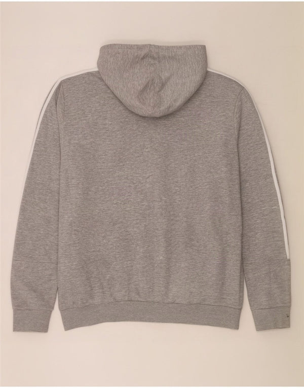 Ανδρικό πουλόβερ Adidas με φερμουάρ με κουκούλα 2XL, βαμβακερό γκρι