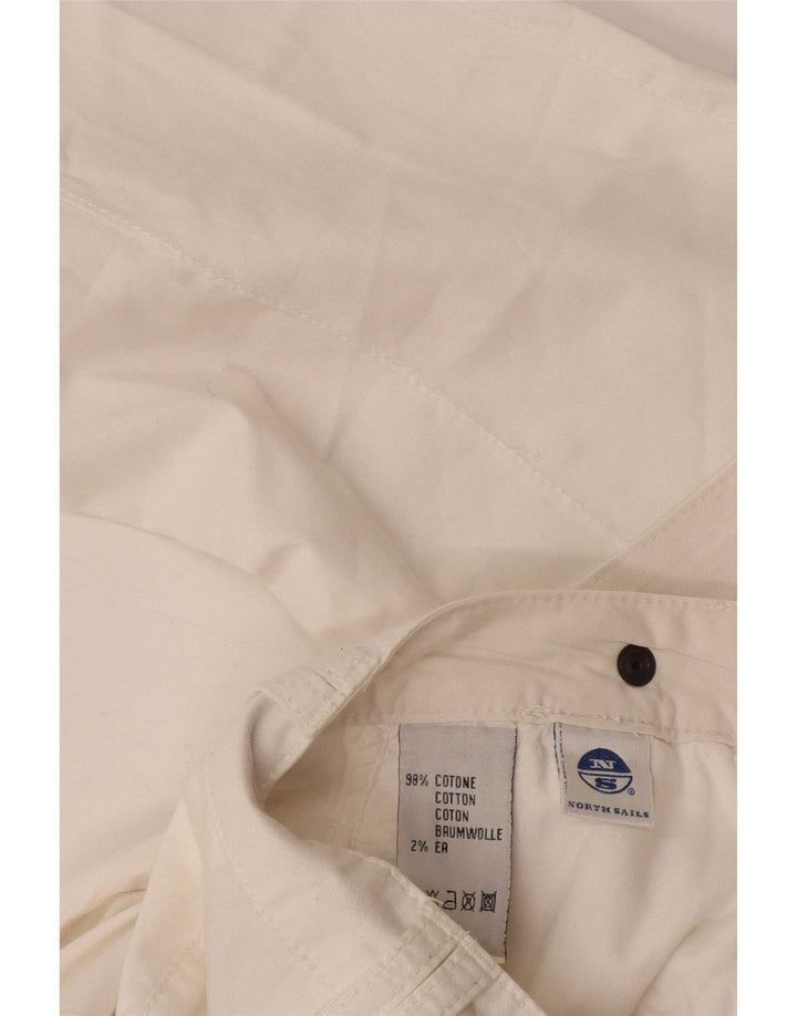 North Sails Γυναικείο Cropped Παντελόνι W34 L23 Λευκό βαμβακερό