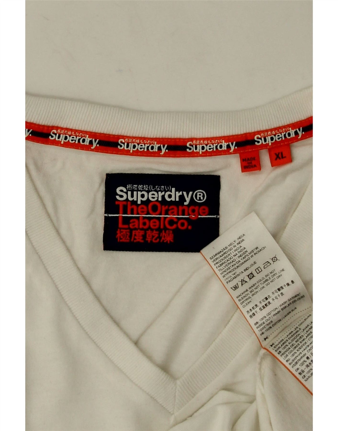 Superdry Ανδρικό T-Shirt Top XL Λευκό βαμβακερό