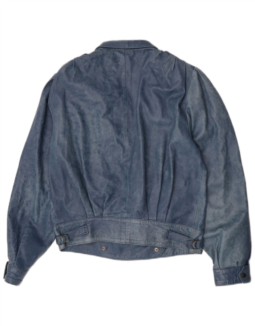 Vintage Γυναικείο Δερμάτινο Μπουφάν IT 44 Medium Blue Leather