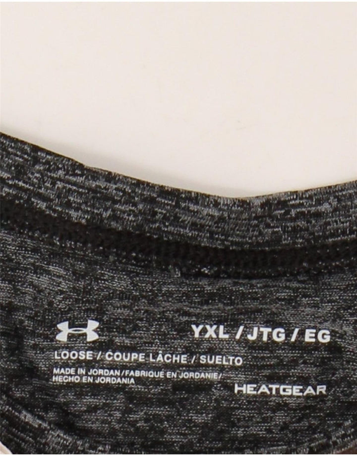 Γραφικό μπλουζάκι UNDER Armour Girl Heat Gear Top 13-14 Years XL Grey