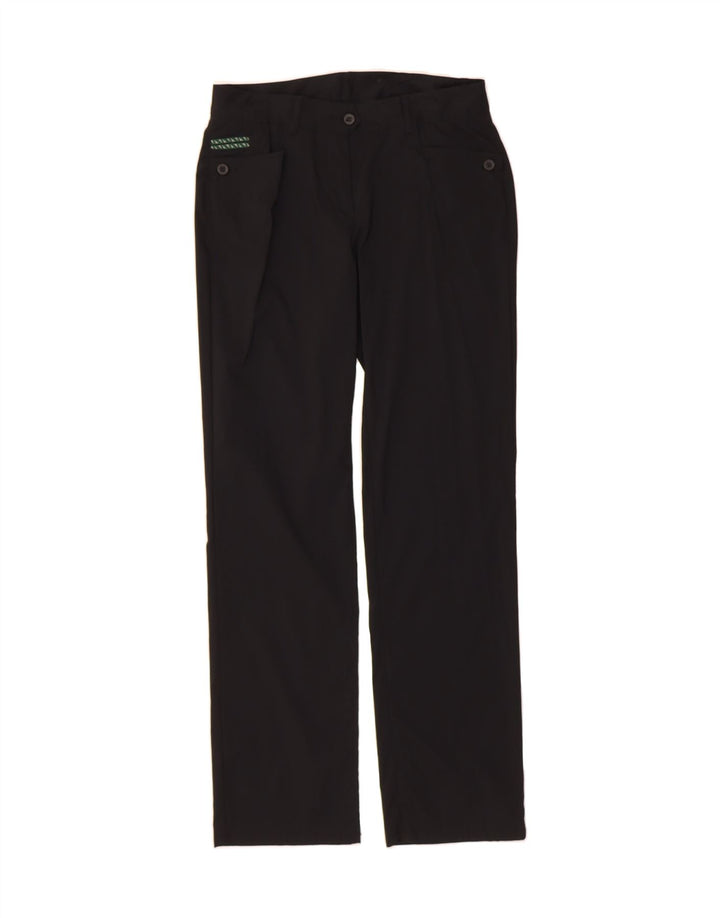 CHERVO Womens Straight Casual Trousers IT 44 Medium W30 L30 Black Vintage Chervo and Second-Hand Chervo from Messina Hembry 