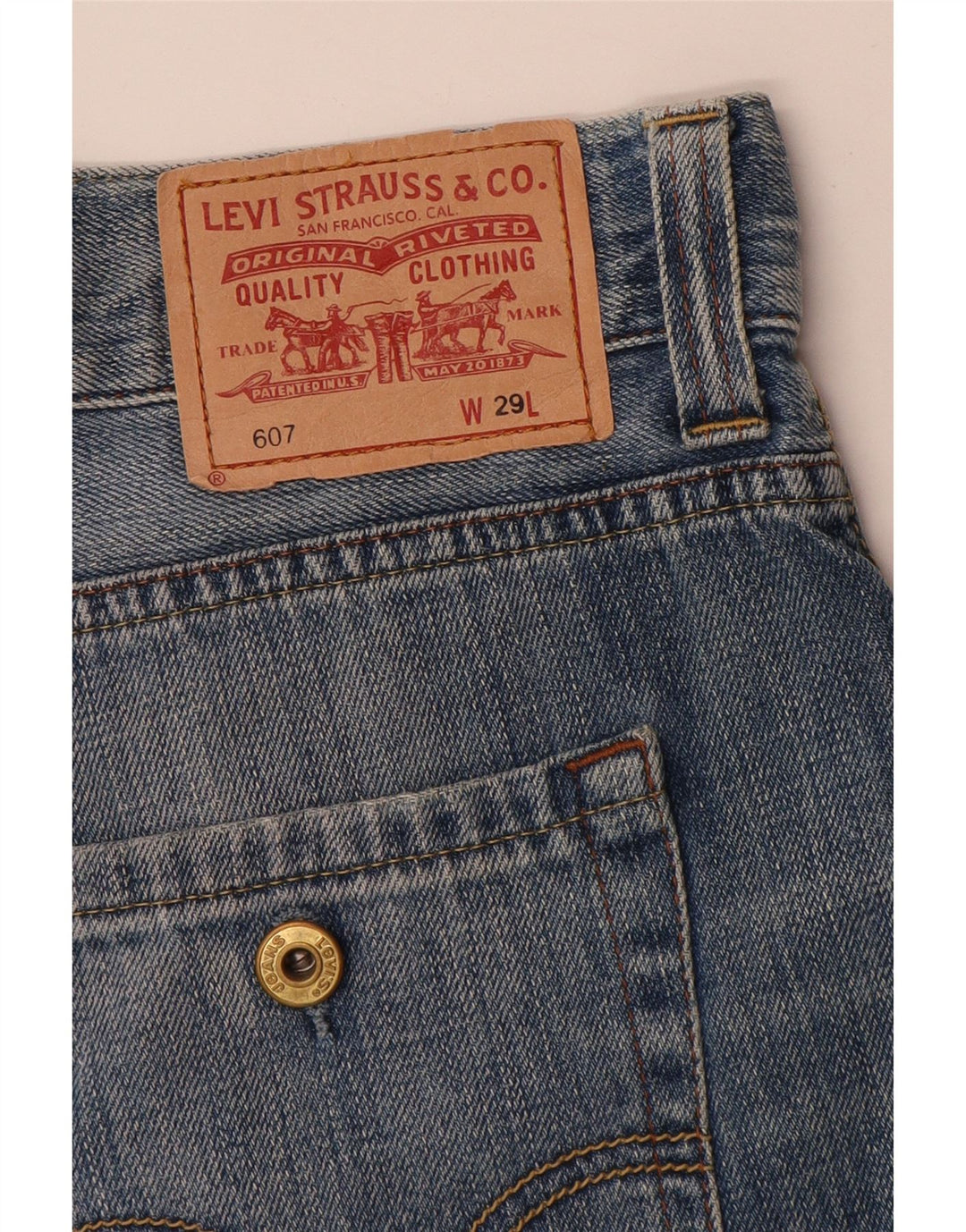 Γυναικείο Σορτς Levi's 607 Τζιν W29 Βαμβακερό μεσαίο μπλε