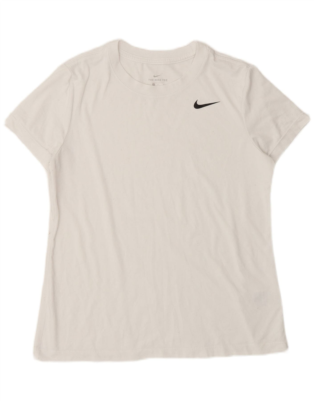 Γυναικείο μπλουζάκι NIKE Dri Fit Top UK 14 Medium White Polyester