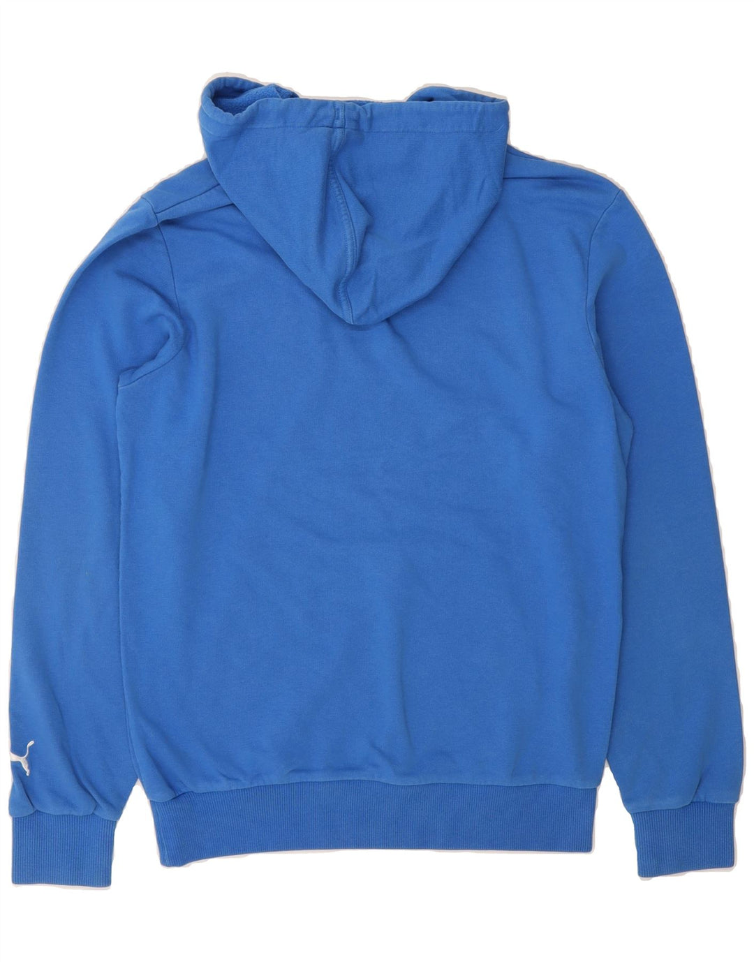 PUMA Mens Graphic Hoodie Jumper Small Blue Vintage Puma and Second-Hand Puma from Messina Hembry 