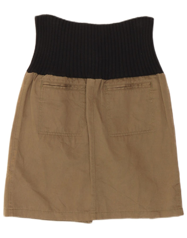 See By Chloé Womens High Waist Cargo Skirt IT 42 Medium W28 Khaki Cotton