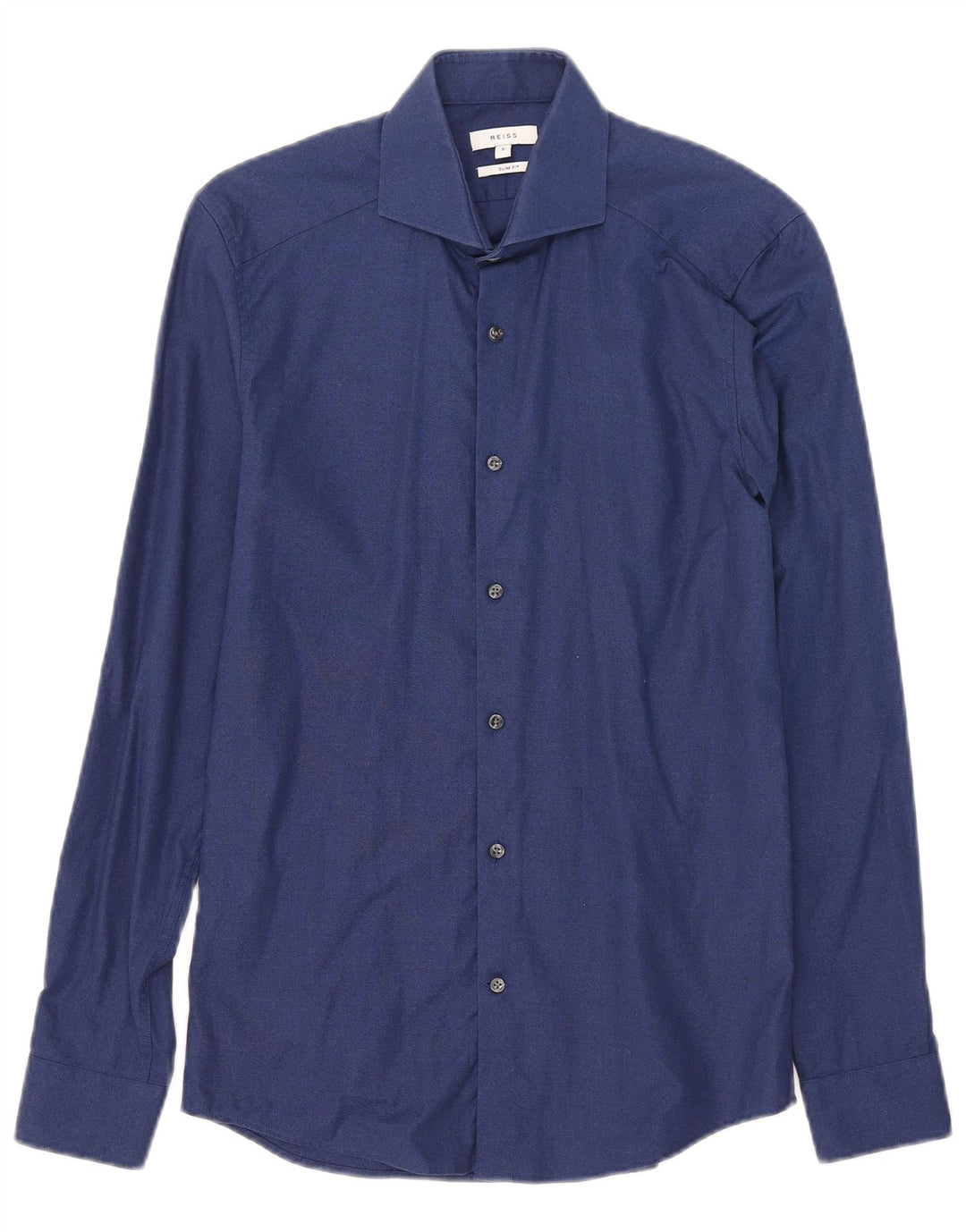 Ανδρικό πουκάμισο Reiss Slim Fit Μικρό μπλε ναυτικό βαμβακερό