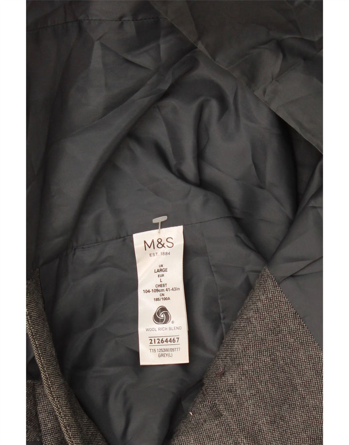 Marks & Spencer Ανδρικό γιλέκο μεγάλο γκρι μαλλί