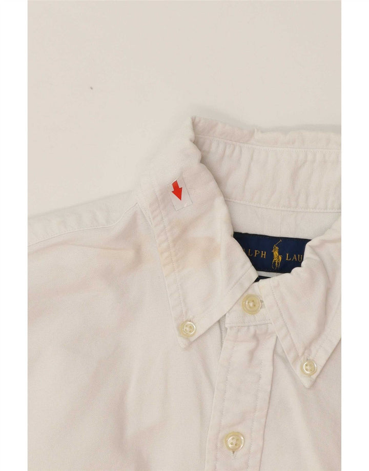 Ανδρικό πουκάμισο Ralph Lauren Slim Fit Μικρό λευκό βαμβακερό