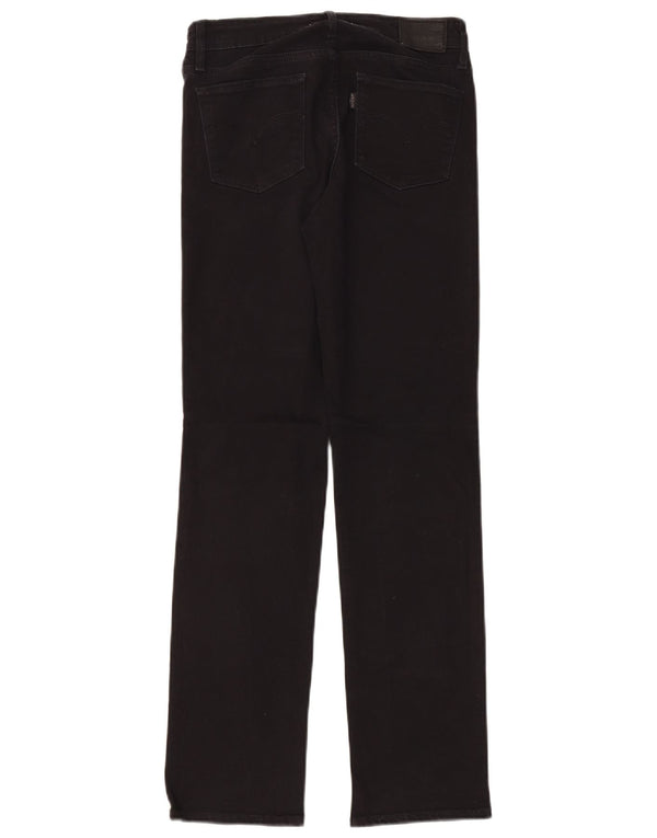 Levi's Womens 714 Straight Jeans W27 L30 Μαύρο Βαμβακερό