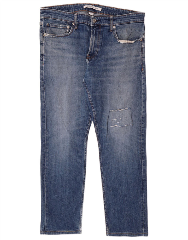 Calvin Klein Ανδρικό Slim Jeans W34 L28 Blue Cotton