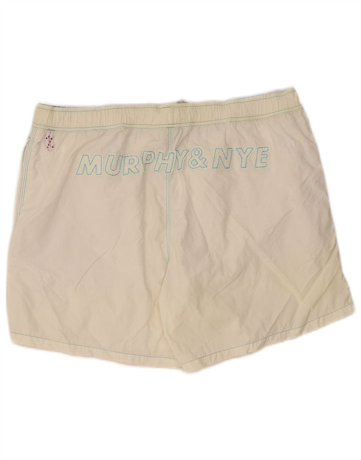 Ανδρικά γραφικά σορτς κολύμβησης Murphy & Nye XL White Polyamide